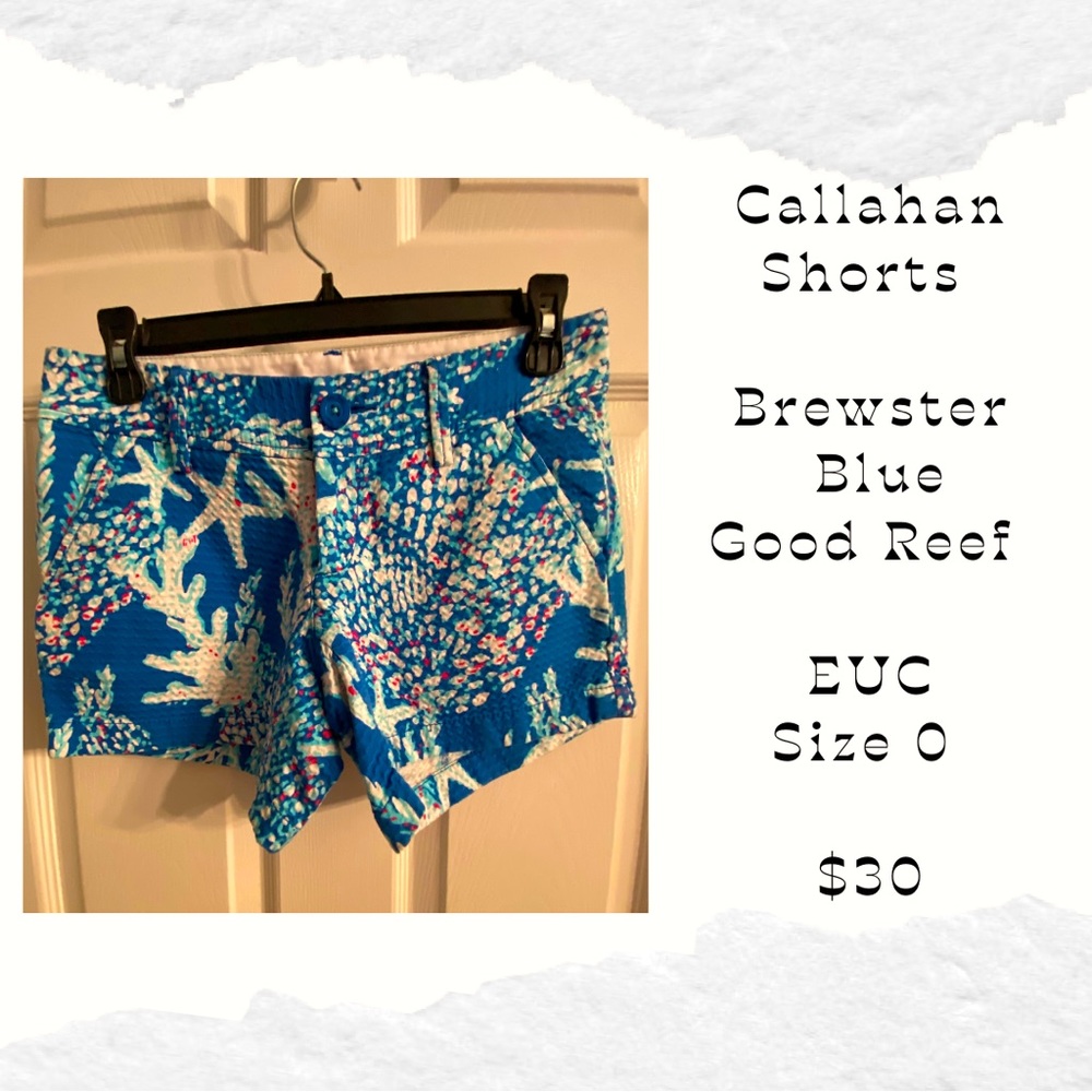 Lilly Pulitzer Callahan Shorts, Brewster Blue Good Reef